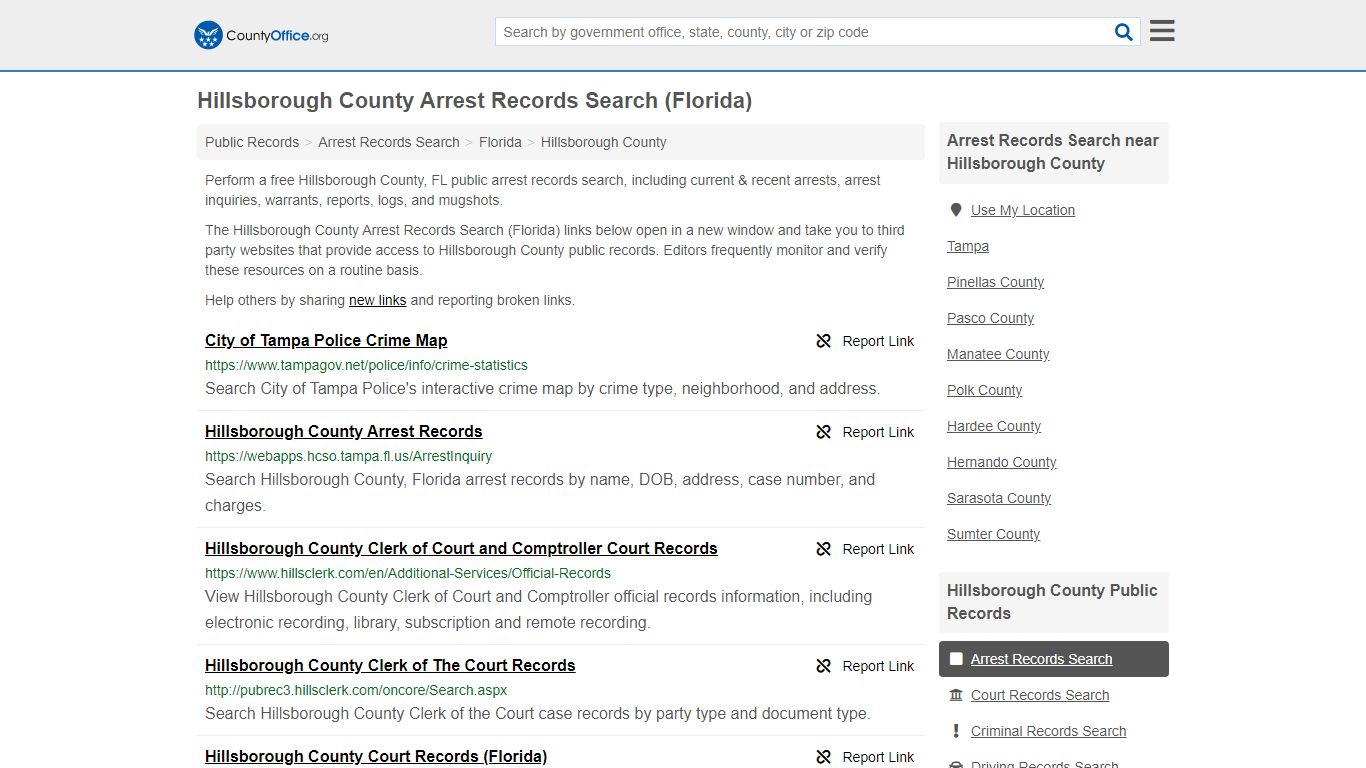 Arrest Records Search - Hillsborough County, FL (Arrests ...
